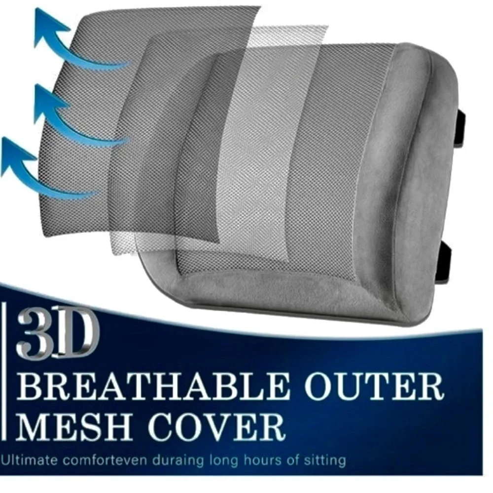 Ergonomic Gray Memory Foam Support Pillow